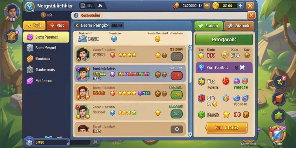 Screenshot menunjukkan grafis menakjubkan RPGAME.