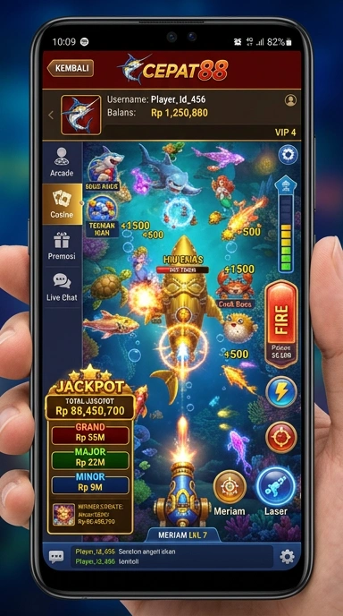 Cuplikan layar menu unduhan cepat88 untuk perangkat Android